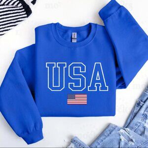 USA Sweatshirt (Color: Royal Blue/New)